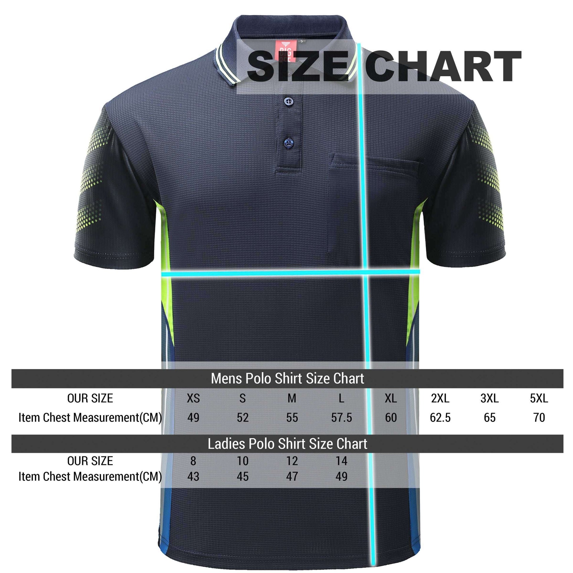 Big Bee Tech-Vent Mens Polo Shirts, Short Sleeve - Big Bee