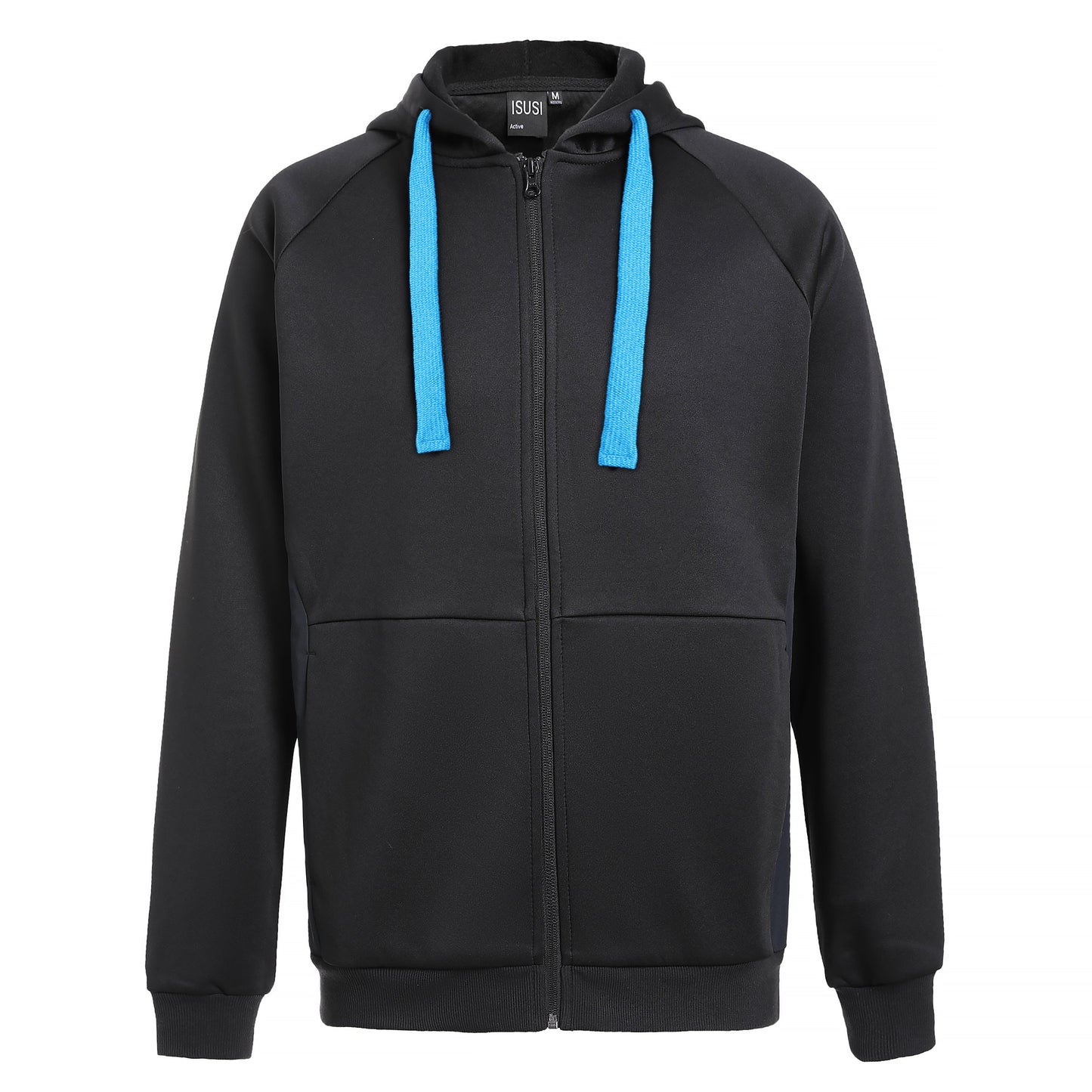 "Assorted zip hoodie in Black Blue front for custom logo printing – NS Promo sports uniform"
