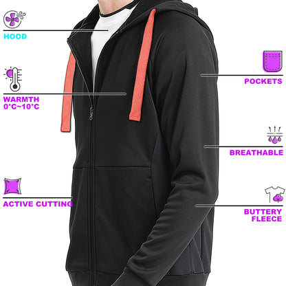 "Assorted zip hoodie key features for custom logo printing – NS Promo sports uniform"