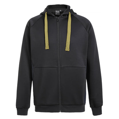 "Assorted zip hoodie in Black green savannah front for custom logo printing – NS Promo sports uniform"