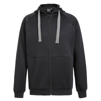 "Assorted zip hoodie in Black grey front for custom logo printing – NS Promo sports uniform"