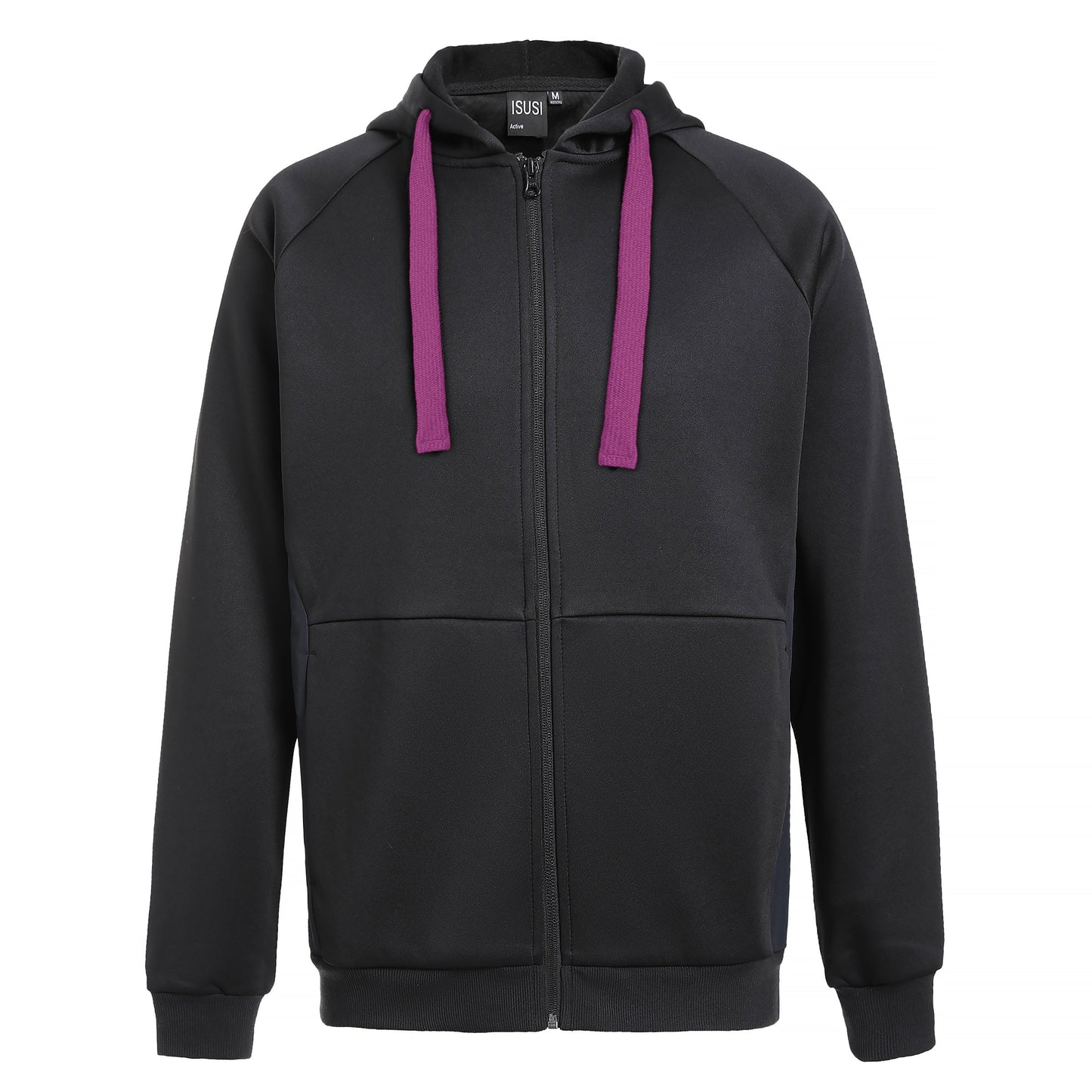 "Assorted zip hoodie in Black pink magenta front for custom logo printing – NS Promo sports uniform"
