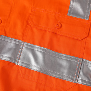 "Custom Womens VIC Rail Hi Vis Work Shirt – Add Your Logo | NS Promo - NS PROMO"