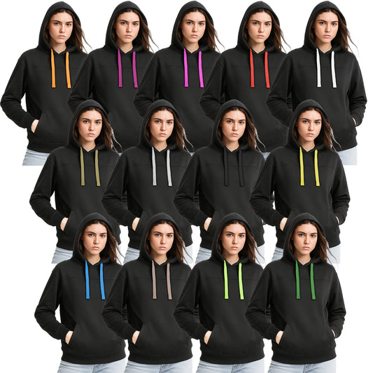 "Assorted hoodie multi-colour options overview ready for logo printing – NS Promo club apparel"