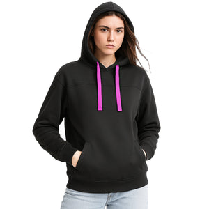 "Custom Womens Contrast Hoodie Add Your Logo – ISUSI Brushed Fleece - NS PROMO"