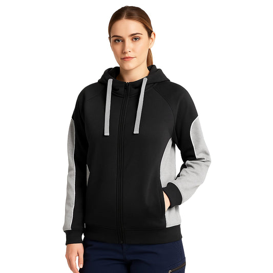 "Custom Womens Panel Zip Hoodie Jumper Add Your Logo – Big Bee - NS PROMO"