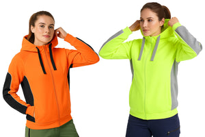 "Custom Womens Hi Vis Hoodie Add Your Logo – Big Bee Workwear - NS PROMO"