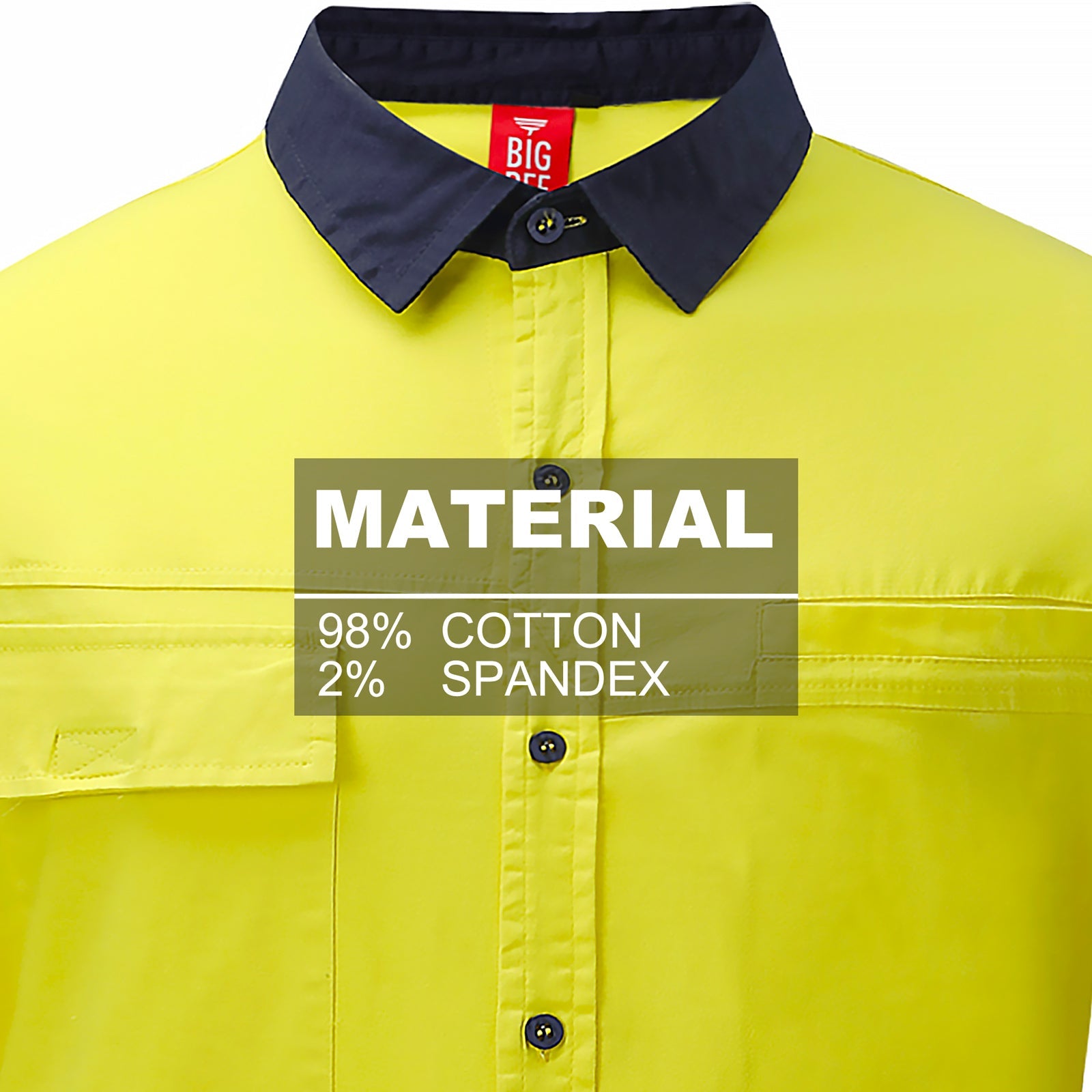 "Custom Mens Hi Vis PULSE Work Shirt – Logo Embroidery & Printing | NS Promo - NS PROMO"