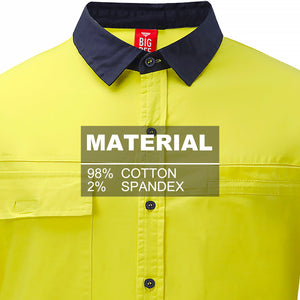 "Custom Mens Hi Vis PULSE Work Shirt – Logo Embroidery & Printing | NS Promo - NS PROMO"