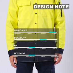 "Custom Mens Hi Vis PULSE Work Shirt – Logo Embroidery & Printing | NS Promo - NS PROMO"