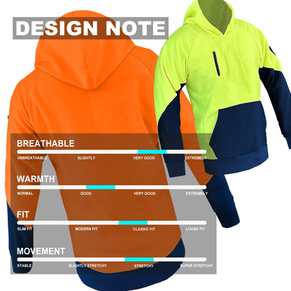 "Custom Warm-up Hi Vis Hoodie Add Your Logo – Big Bee Workwear - NS PROMO"