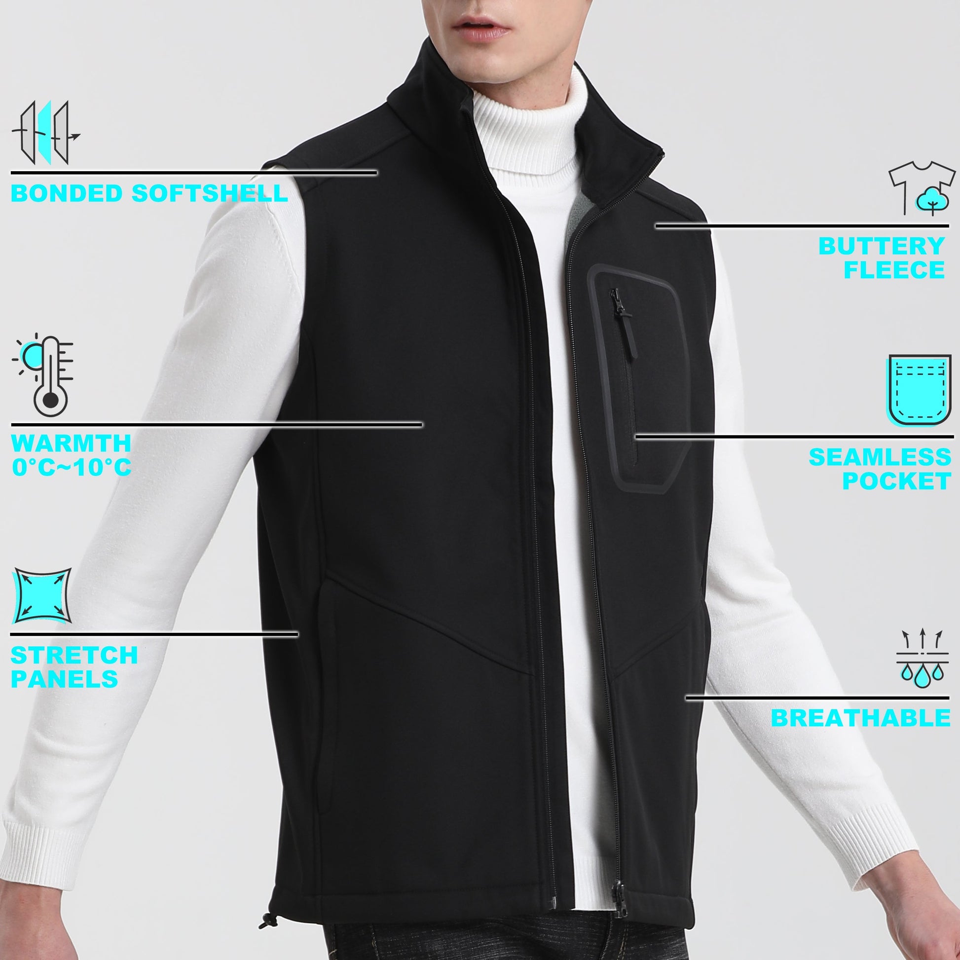 "Custom ISUSI Softshell Vest – Add Your Logo | Fleece-Lined, Windproof - NS PROMO"