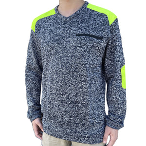 "Custom Crew Hi Vis Jumper Add Your Logo – Marle Fleece Safety Workwear - NS PROMO"