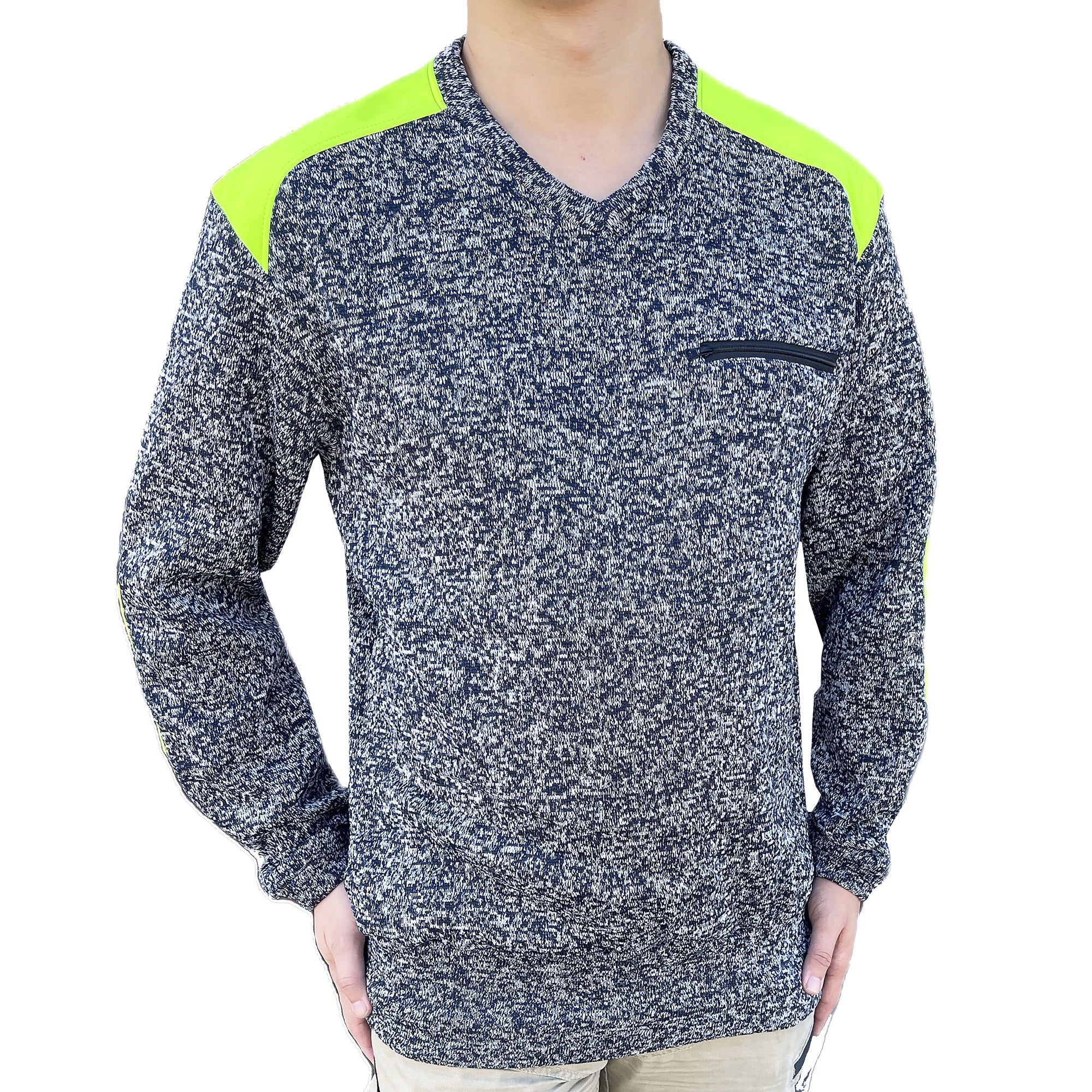 "Custom Crew Hi Vis Jumper Add Your Logo – Marle Fleece Safety Workwear - NS PROMO"