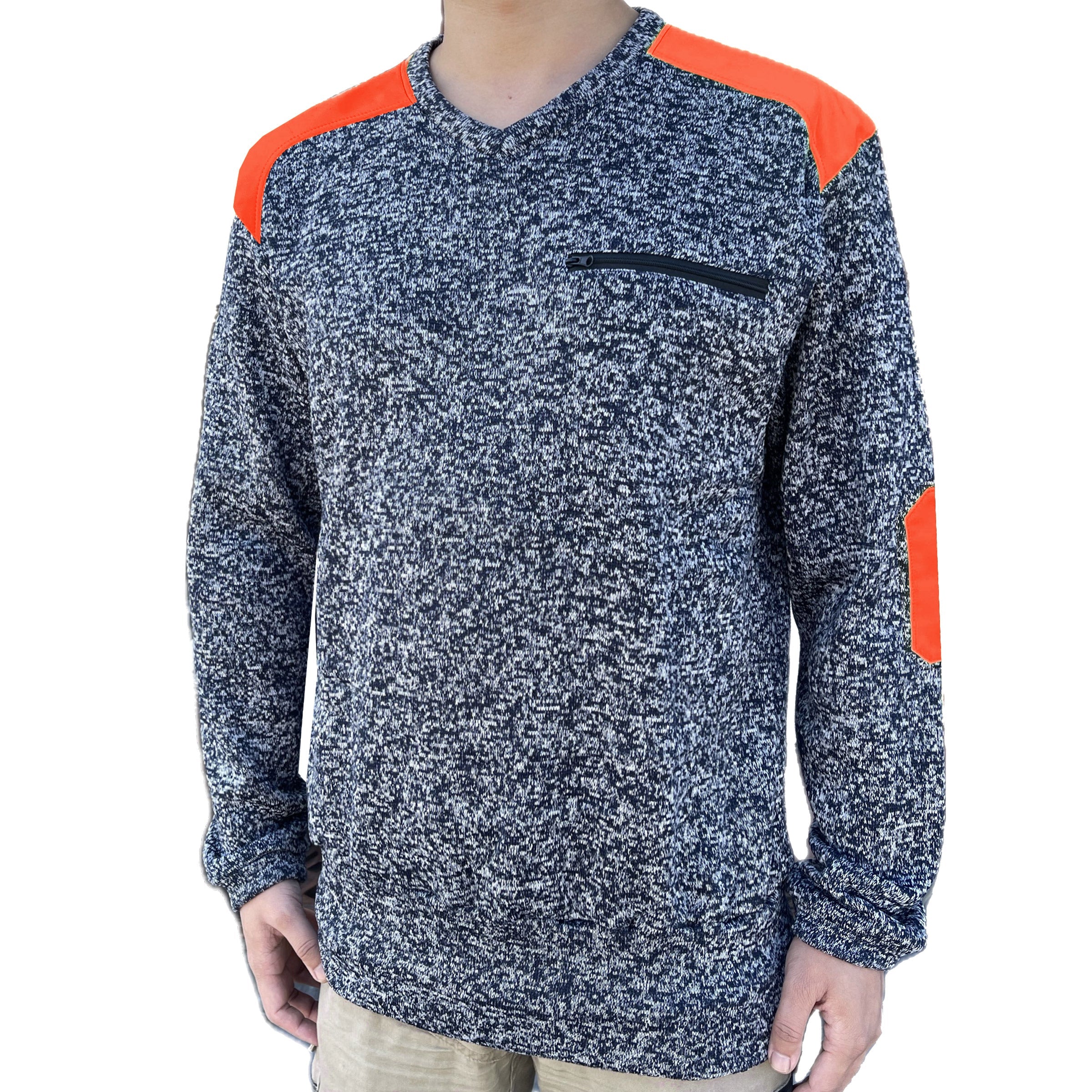 "Custom Crew Hi Vis Jumper Add Your Logo – Marle Fleece Safety Workwear - NS PROMO"