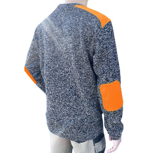 "Custom Crew Hi Vis Jumper Add Your Logo – Marle Fleece Safety Workwear - NS PROMO"