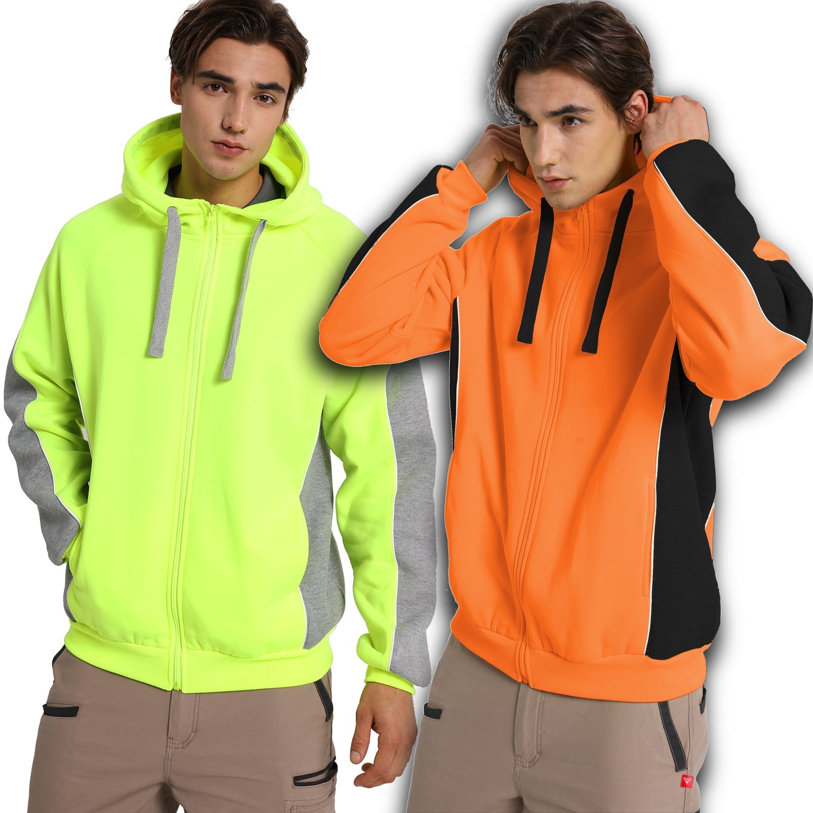 "Custom Hi Vis Hoodie Add Your Logo – Big Bee Workwear - NS PROMO"