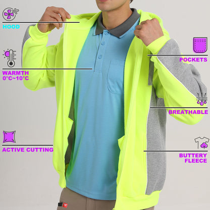 "Custom Hi Vis Hoodie Add Your Logo – Big Bee Workwear - NS PROMO"