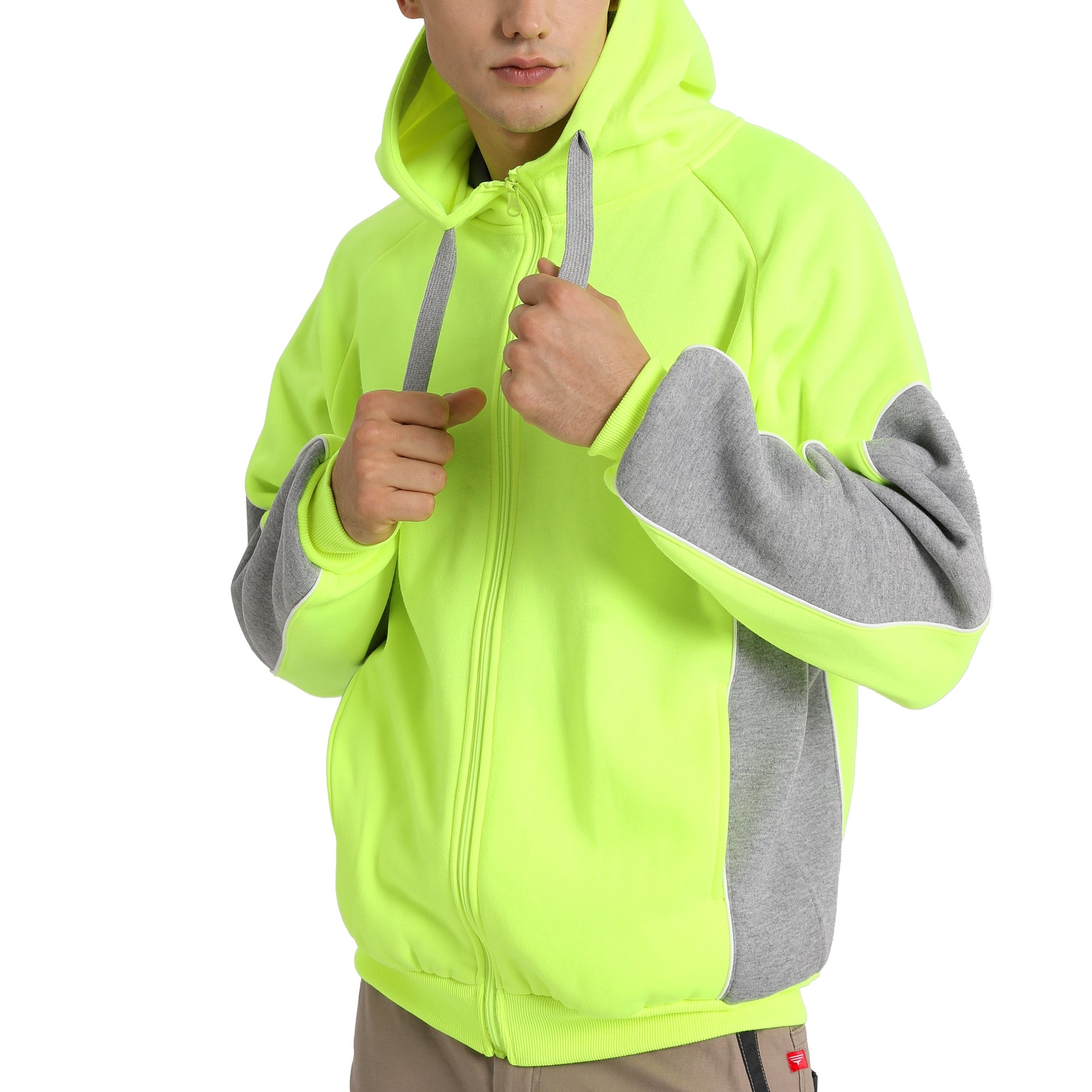 "Custom Hi Vis Hoodie Add Your Logo – Big Bee Workwear - NS PROMO"