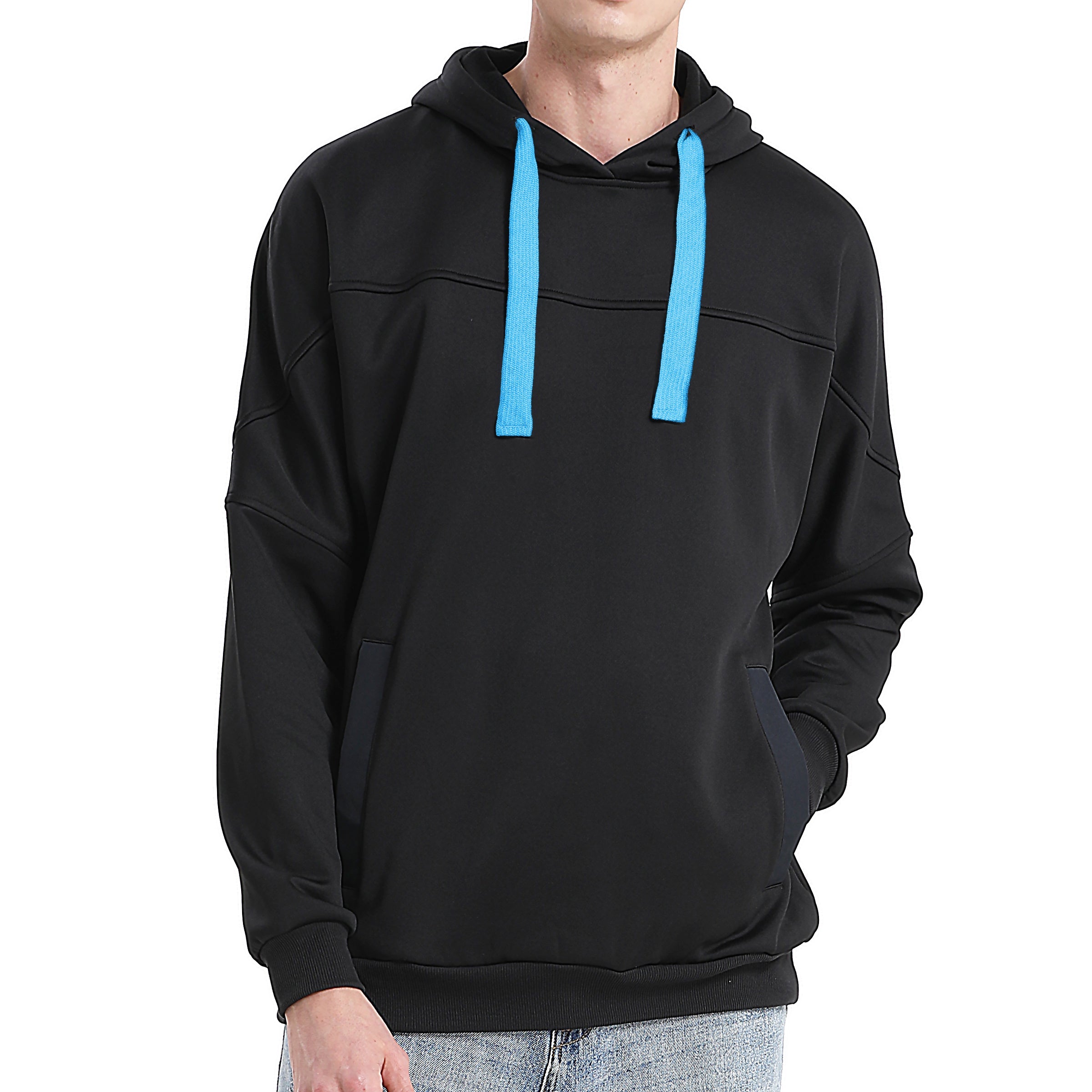 "Custom Contrast Pullover Hoodie Add Your Logo – ISUSI Oversized - NS PROMO"