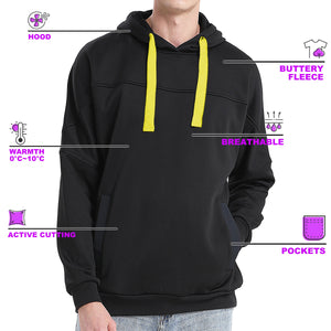 "Custom Contrast Pullover Hoodie Add Your Logo – ISUSI Oversized - NS PROMO"