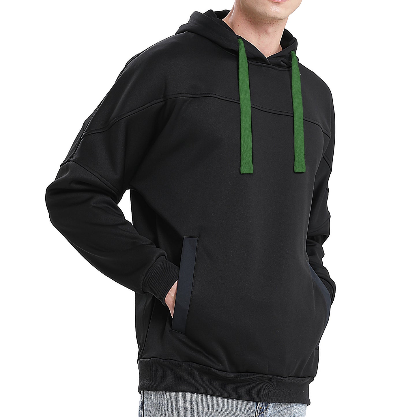 "Custom Contrast Pullover Hoodie Add Your Logo – ISUSI Oversized - NS PROMO"
