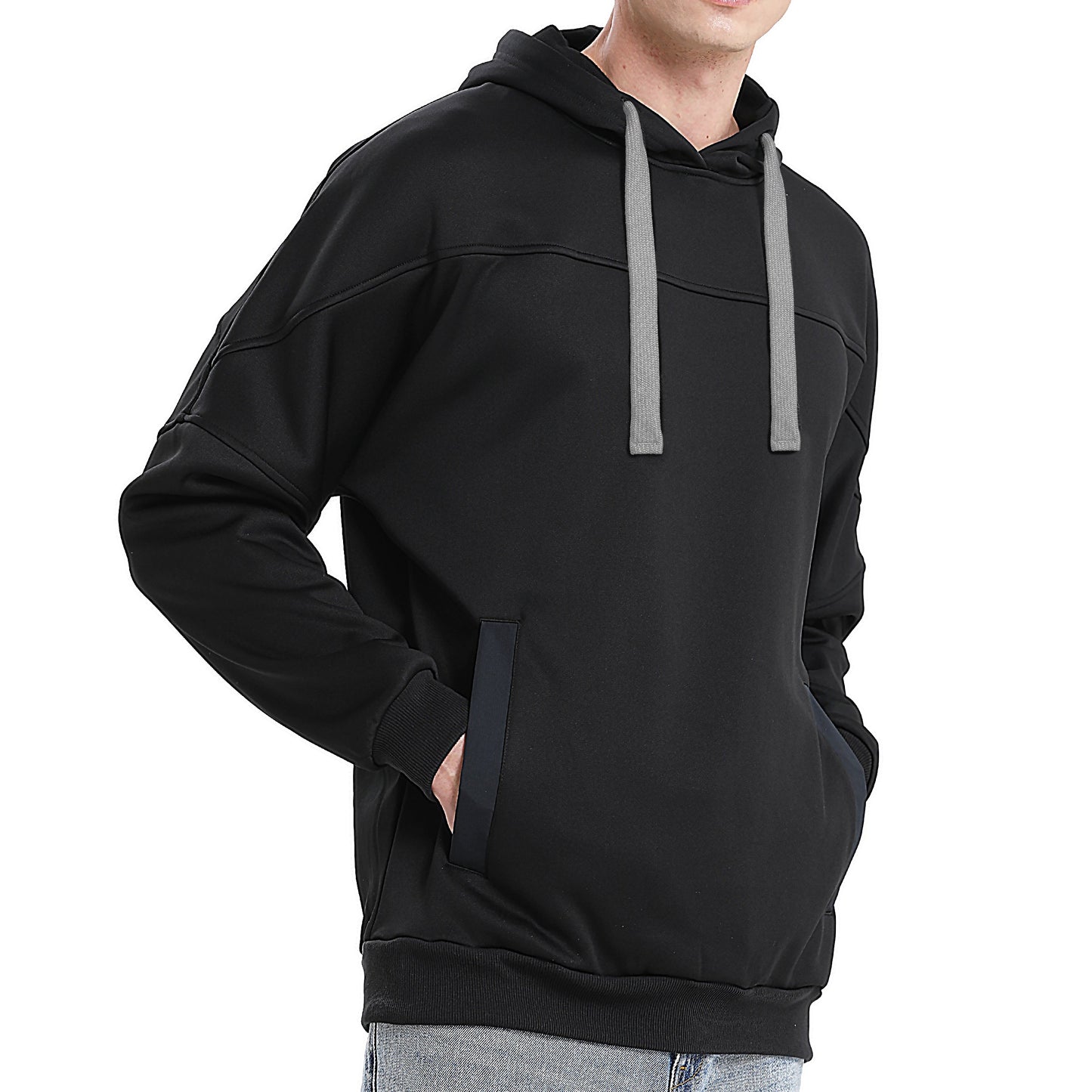 "Custom Contrast Pullover Hoodie Add Your Logo – ISUSI Oversized - NS PROMO"