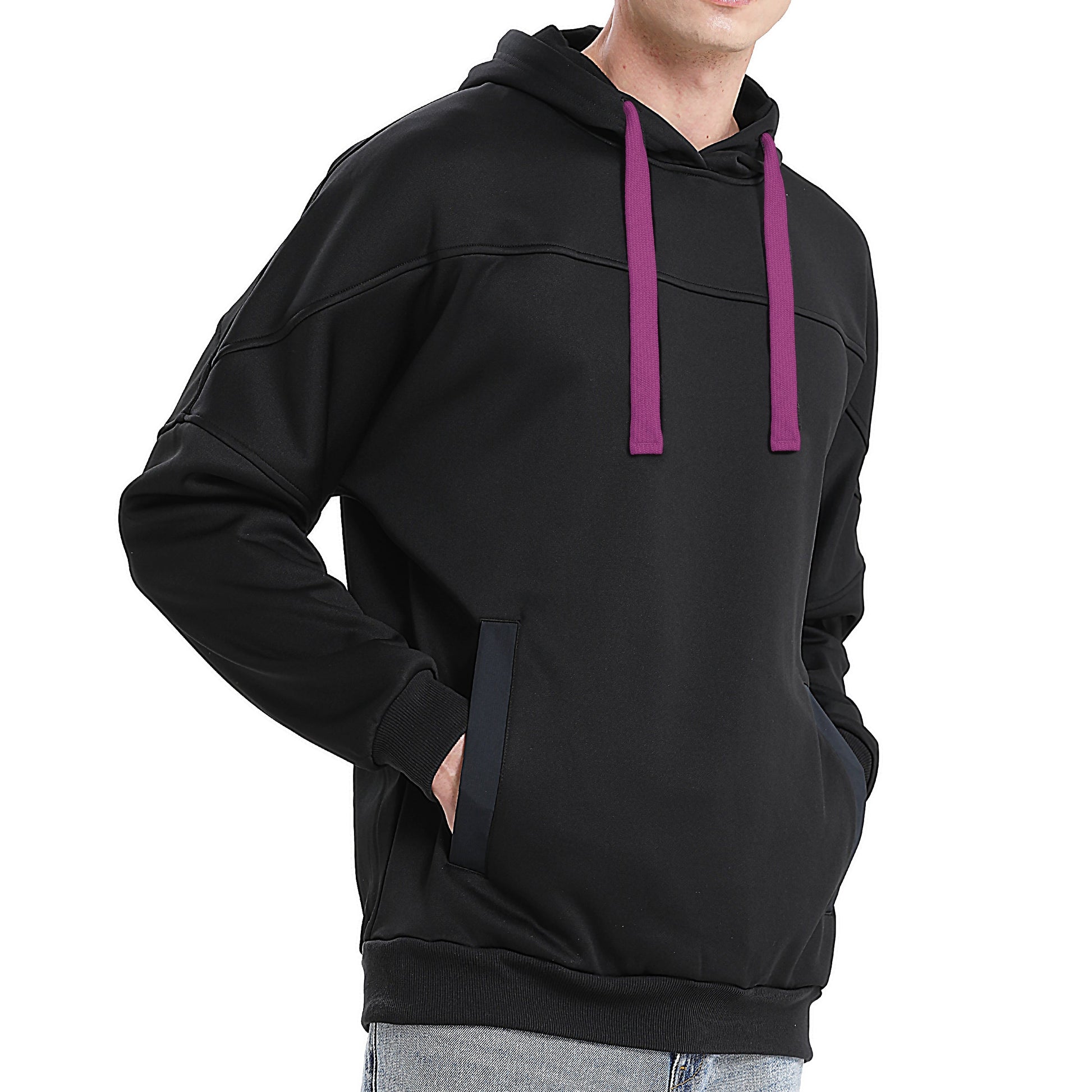 "Custom Contrast Pullover Hoodie Add Your Logo – ISUSI Oversized - NS PROMO"