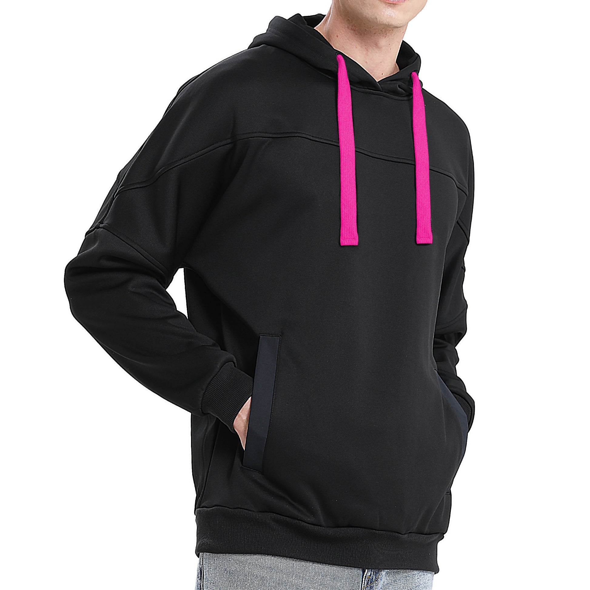 "Custom Contrast Pullover Hoodie Add Your Logo – ISUSI Oversized - NS PROMO"