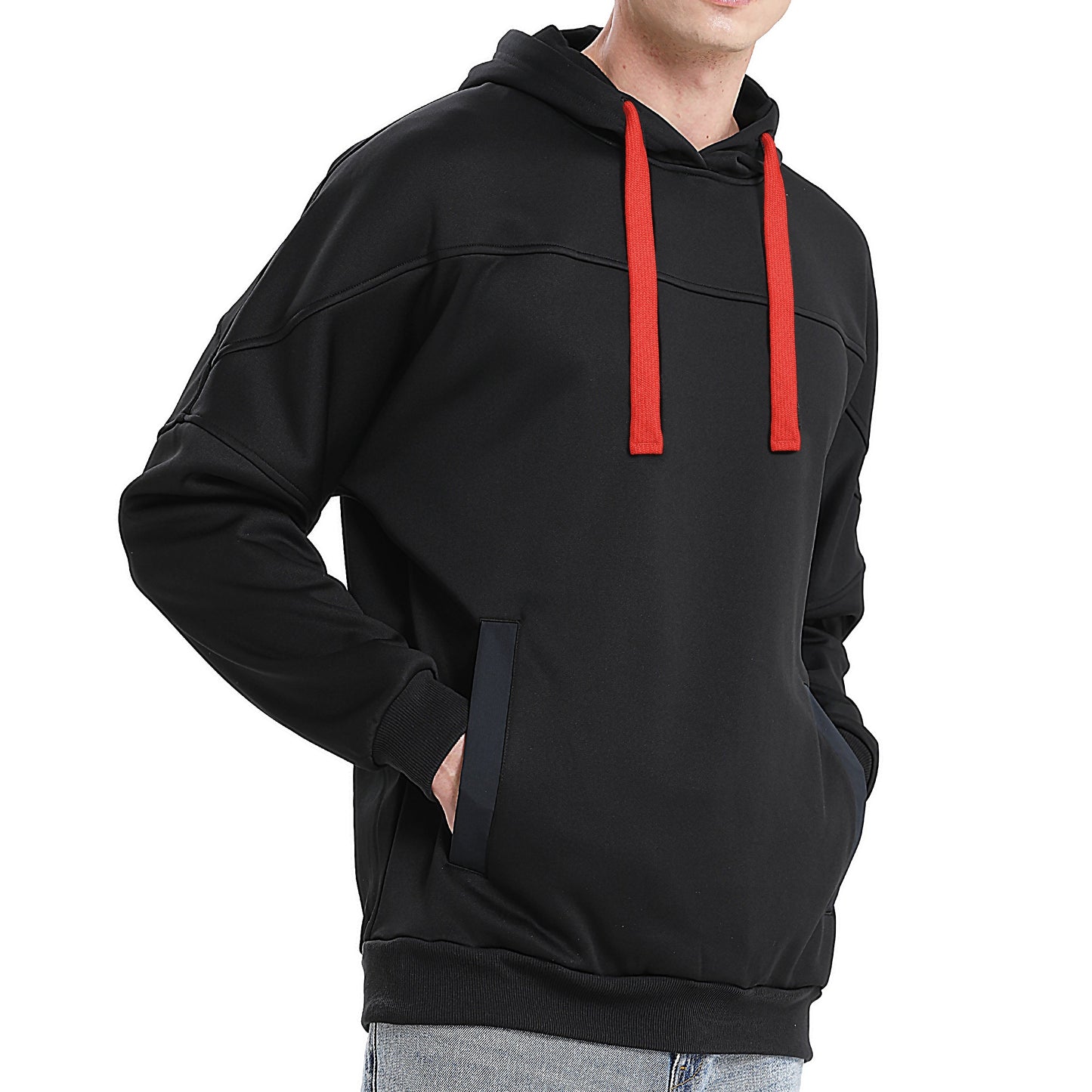 "Custom Contrast Pullover Hoodie Add Your Logo – ISUSI Oversized - NS PROMO"