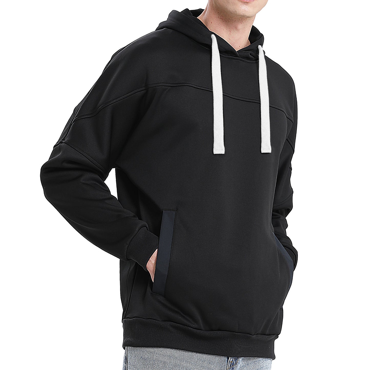 "Custom Contrast Pullover Hoodie Add Your Logo – ISUSI Oversized - NS PROMO"