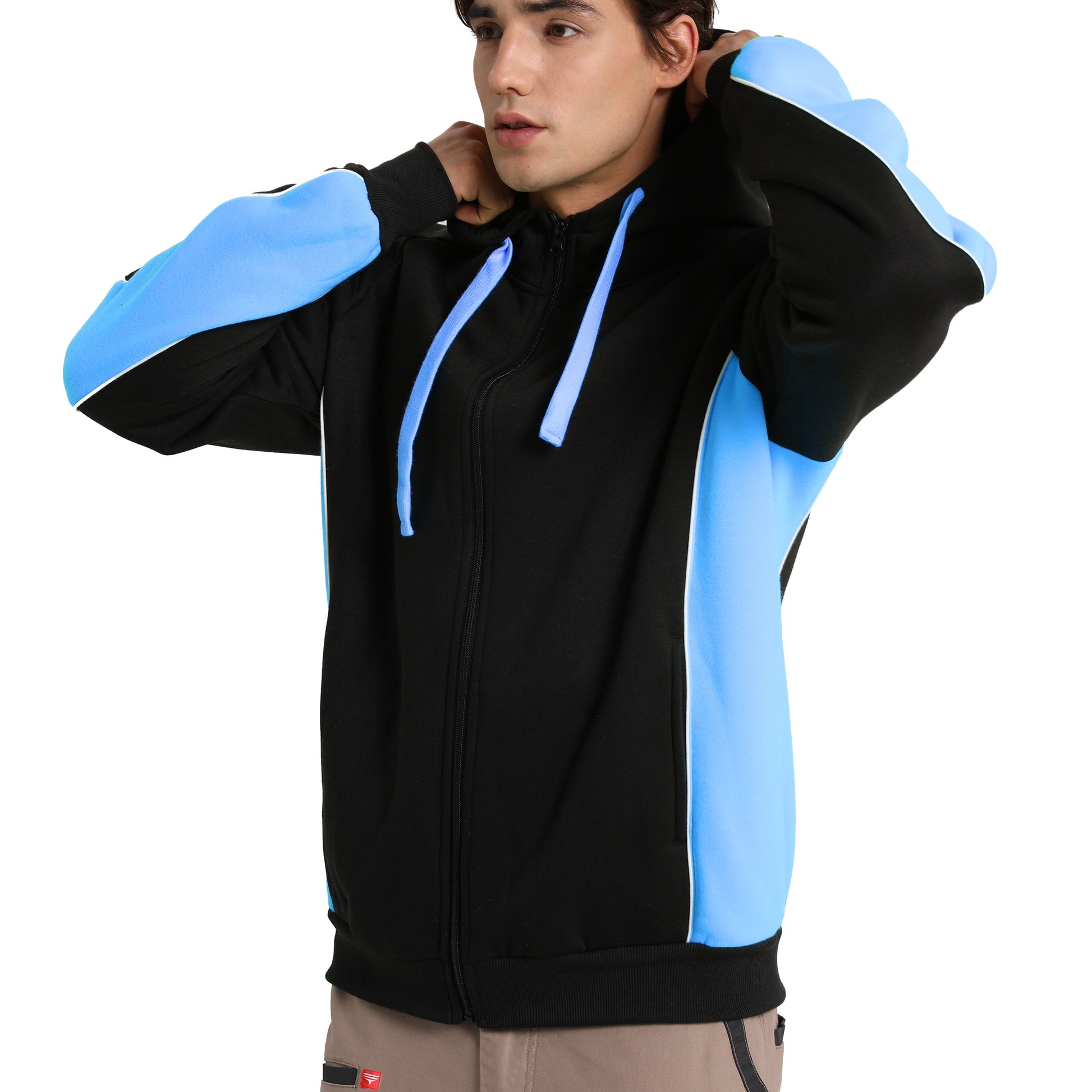 "Custom Panel Zip Hoodie Jumper Add Your Logo – Big Bee - NS PROMO"