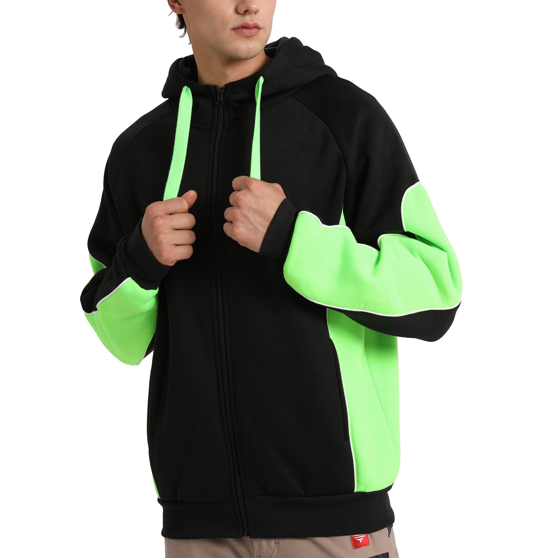 "Custom Panel Zip Hoodie Jumper Add Your Logo – Big Bee - NS PROMO"