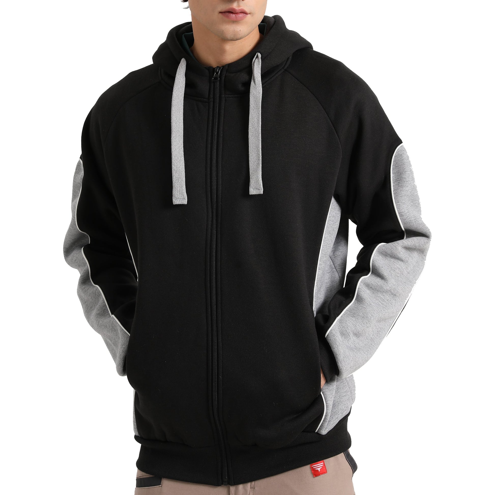 "Custom Panel Zip Hoodie Jumper Add Your Logo – Big Bee - NS PROMO"