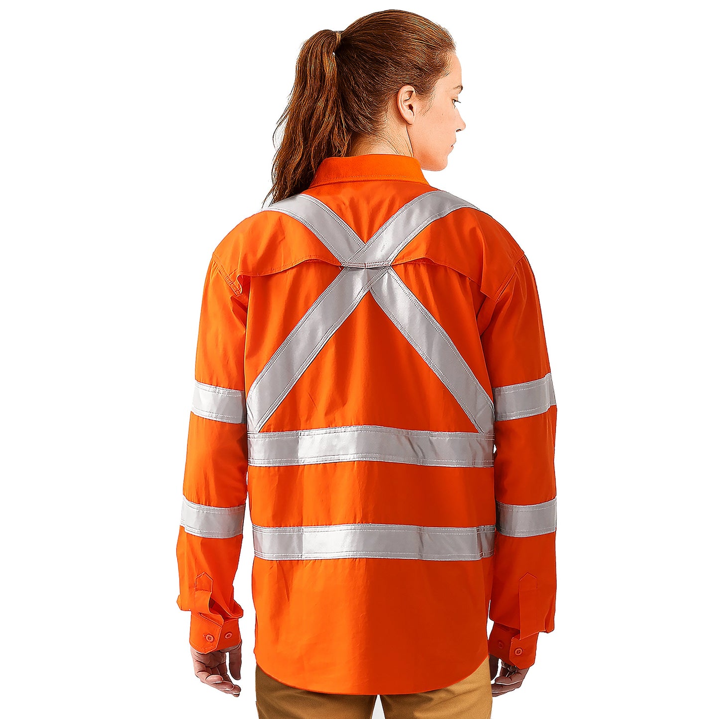 "Custom Womens Rail Compliant Hi Vis Work Shirt – Add Your Logo | NS Promo - NS PROMO"