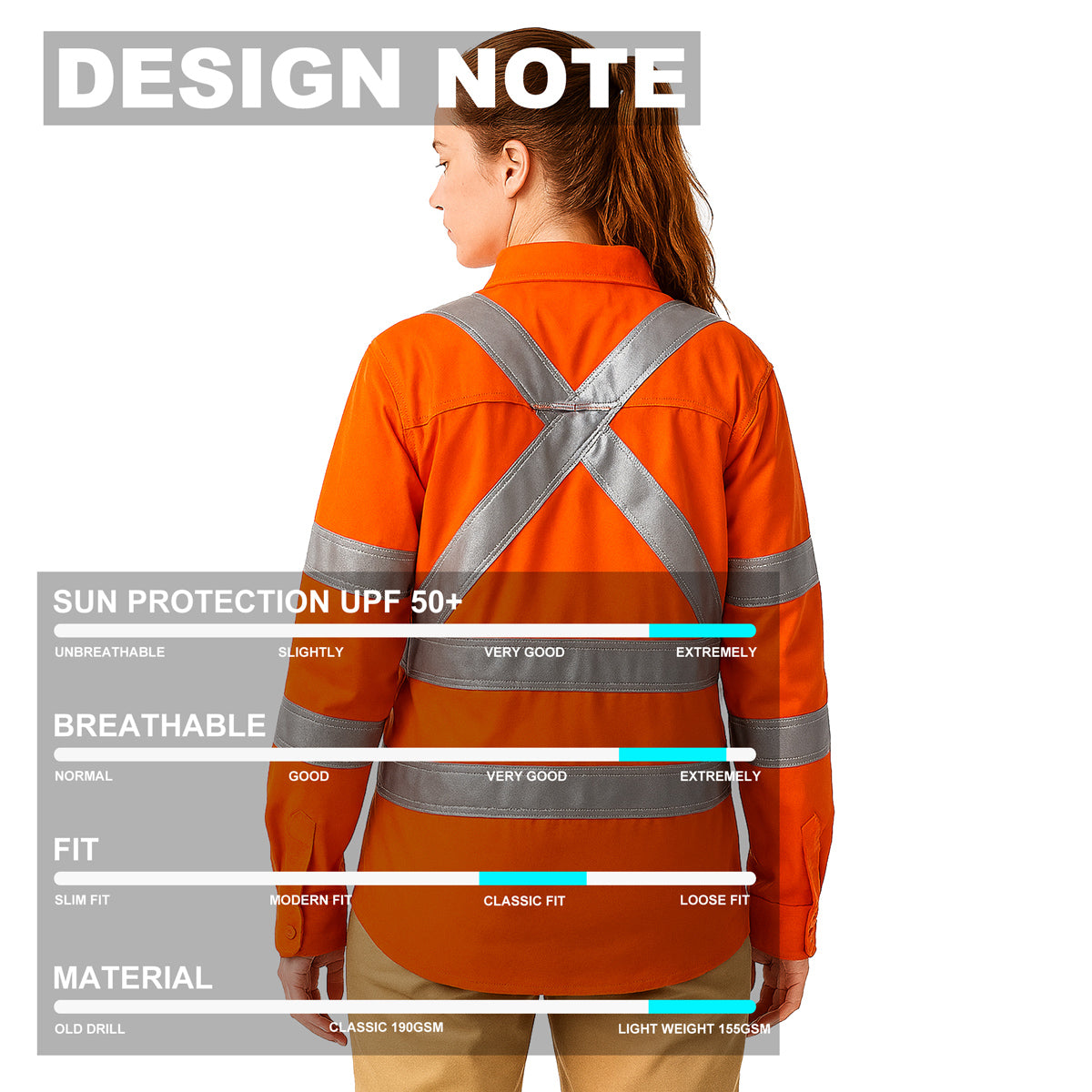 "Custom Womens Rail Compliant Hi Vis Work Shirt – Add Your Logo | NS Promo - NS PROMO"