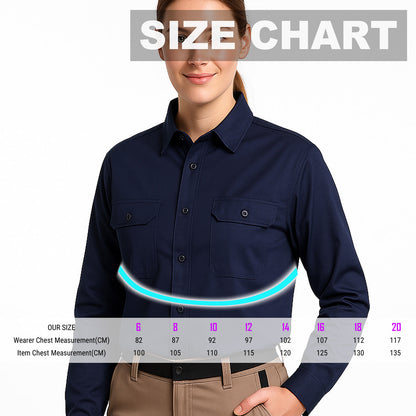 "Custom Womens Hi Vis Lightweight Work Shirt – Logo Embroidery & Printing | NS Promo - NS PROMO"