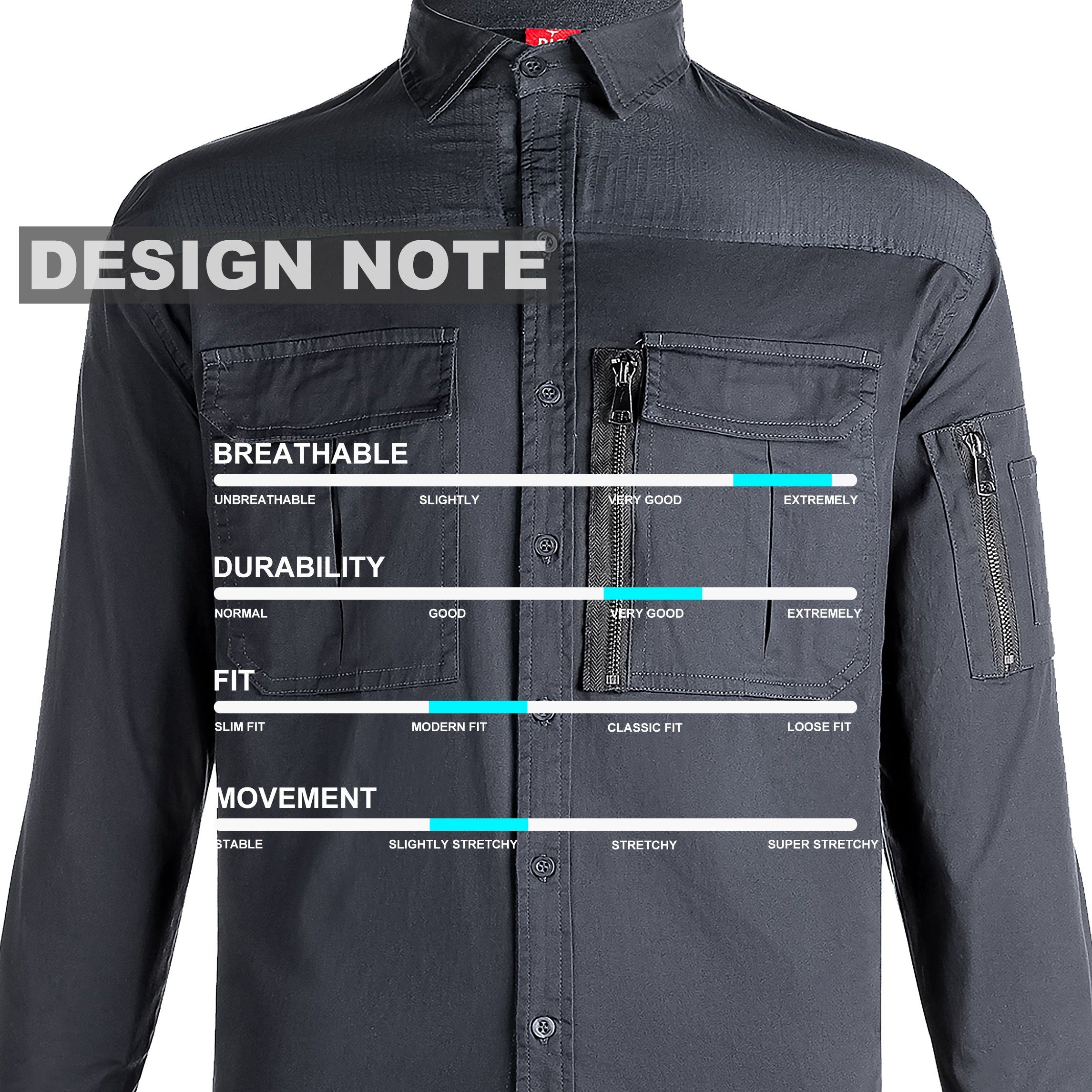 "Custom Mens ZIP Work Shirt – Stretch Cotton, Logo Printing & Embroidery | NS Promo - NS PROMO"