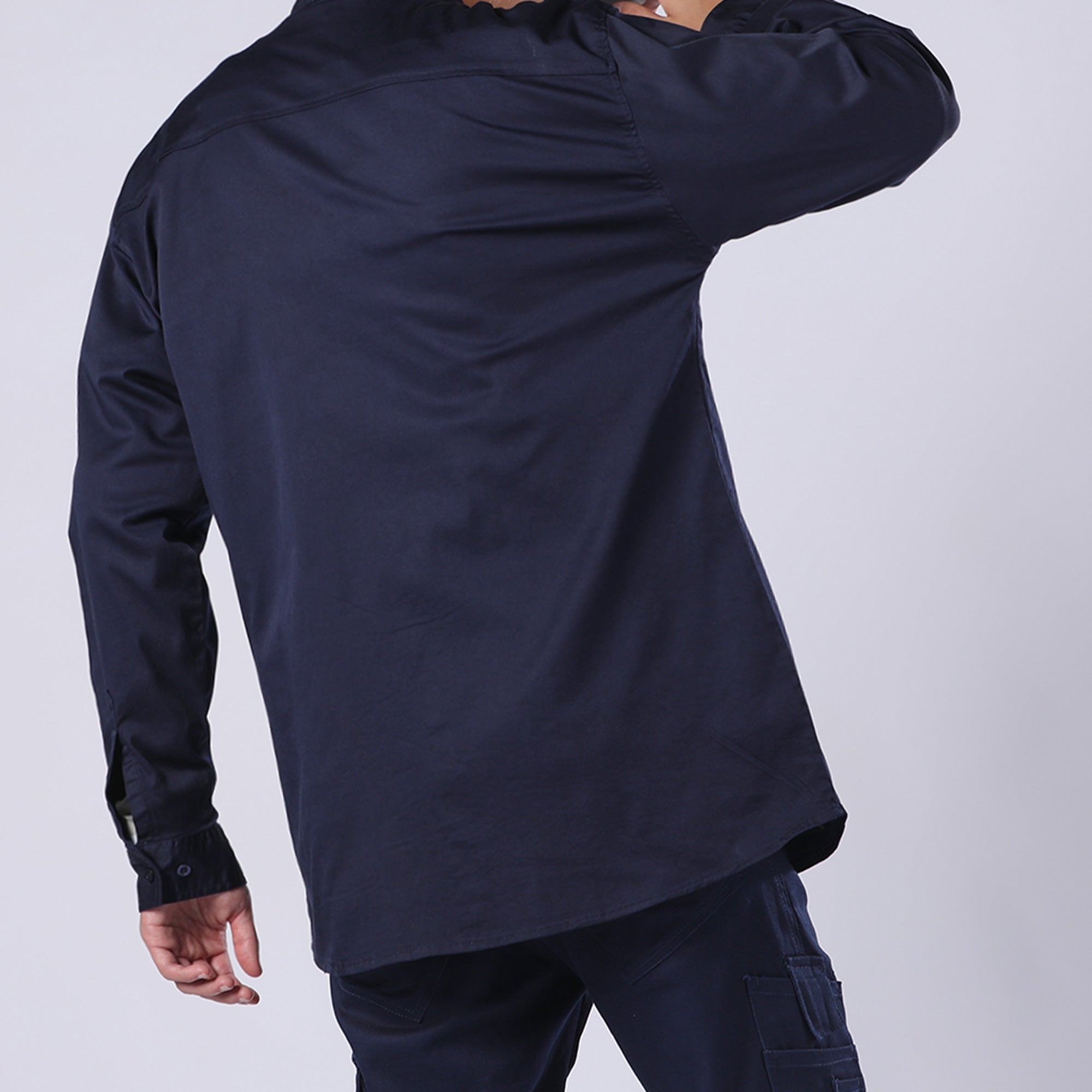 "Custom Mens ZIP Work Shirt – Stretch Cotton, Logo Printing & Embroidery | NS Promo - NS PROMO"