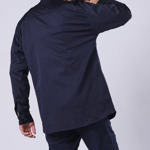 "Custom Mens ZIP Work Shirt – Stretch Cotton, Logo Printing & Embroidery | NS Promo - NS PROMO"