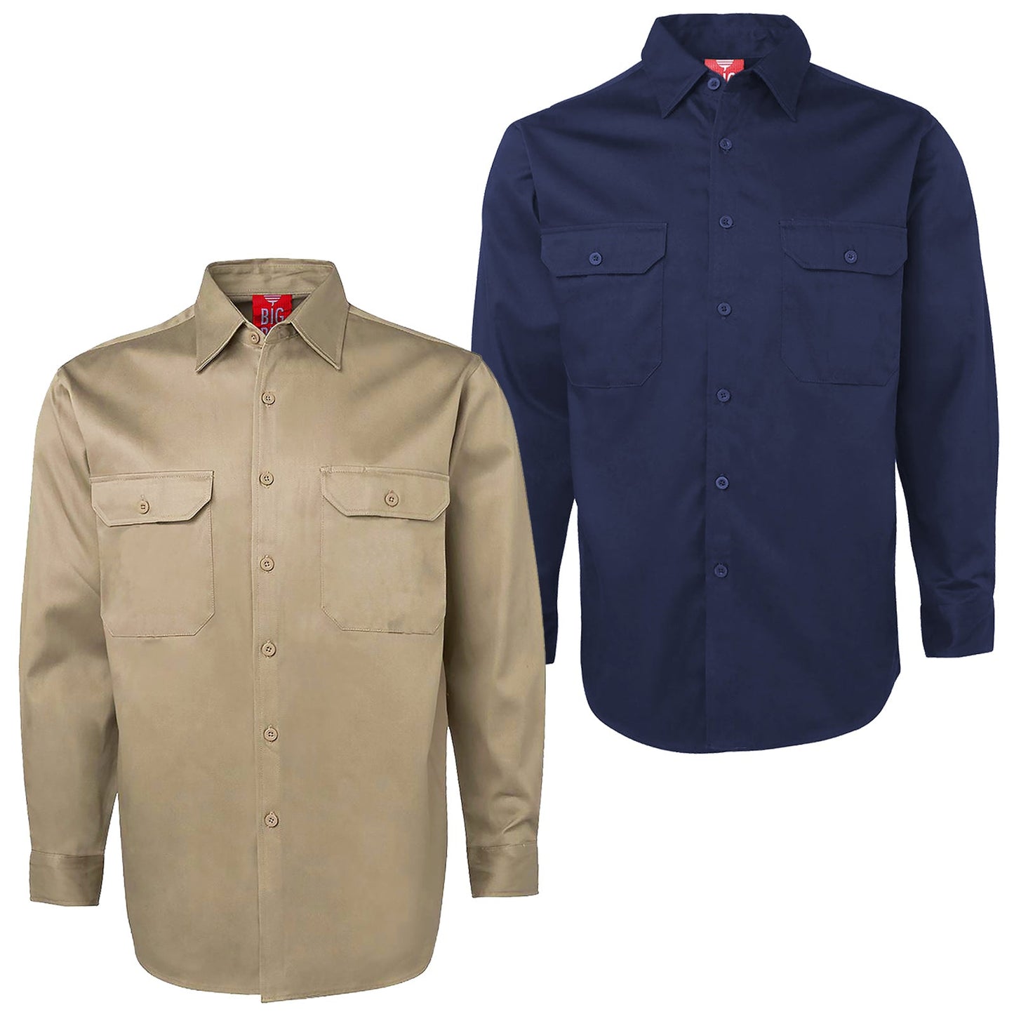 "Custom Mens Cotton Drill Work Shirt – Logo Embroidery & Printing | NS Promo - NS PROMO"