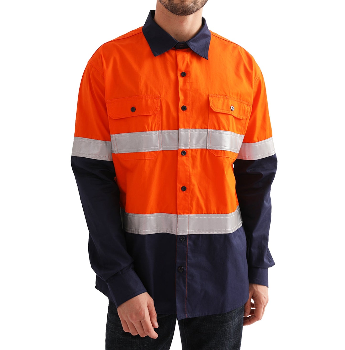 "Custom Hi Vis Day/Night Compliant Work Shirt – Add Logo Printing | NS Promo - NS PROMO"