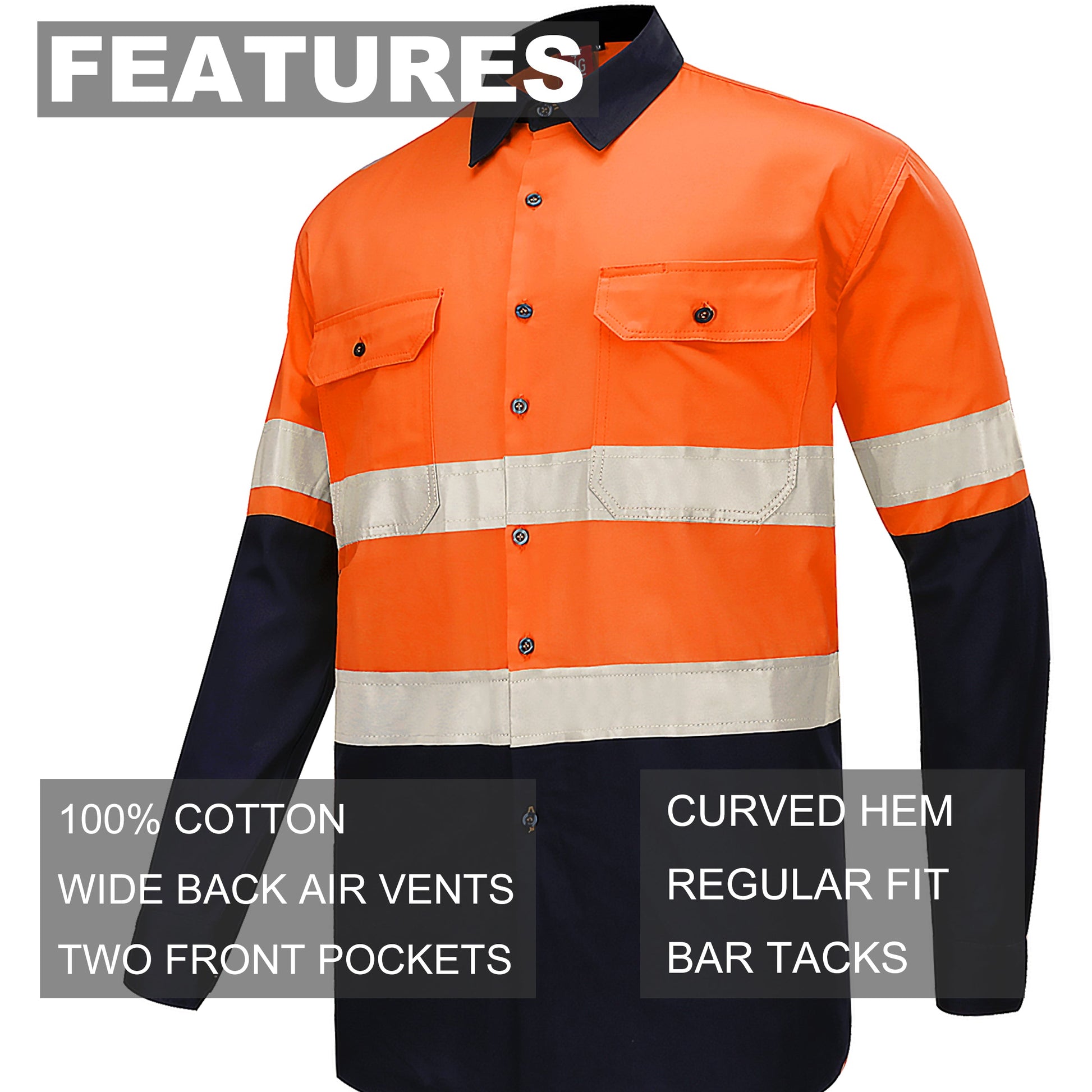"Custom Hi Vis Day/Night Compliant Work Shirt – Add Logo Printing | NS Promo - NS PROMO"