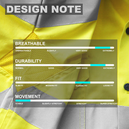 "Custom Hi Vis Day/Night Compliant Work Shirt – Add Logo Printing | NS Promo - NS PROMO"