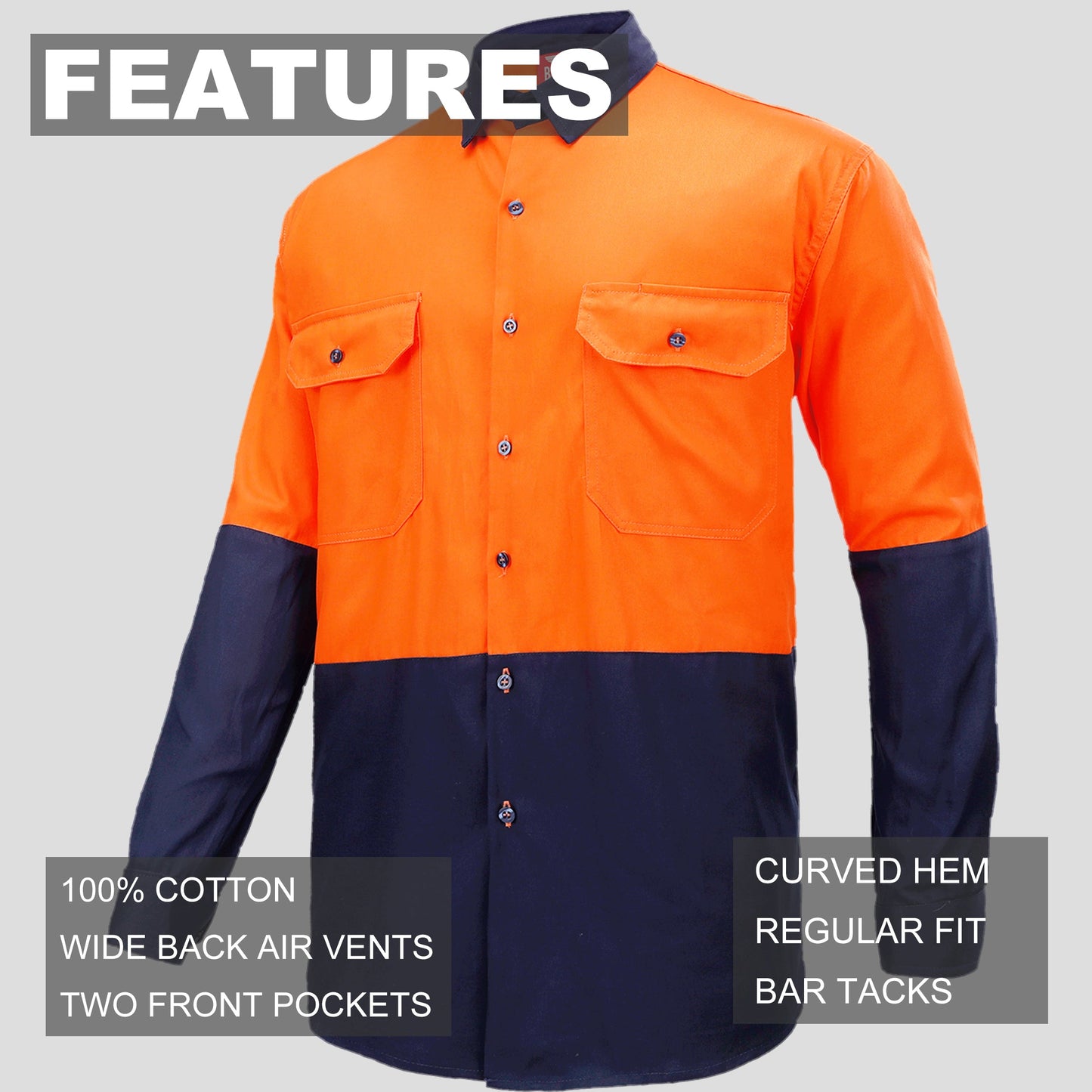 "Custom Hi Vis Long Sleeve Safety Shirt – Add Logo Printing & Embroidery | NS Promo - NS PROMO"