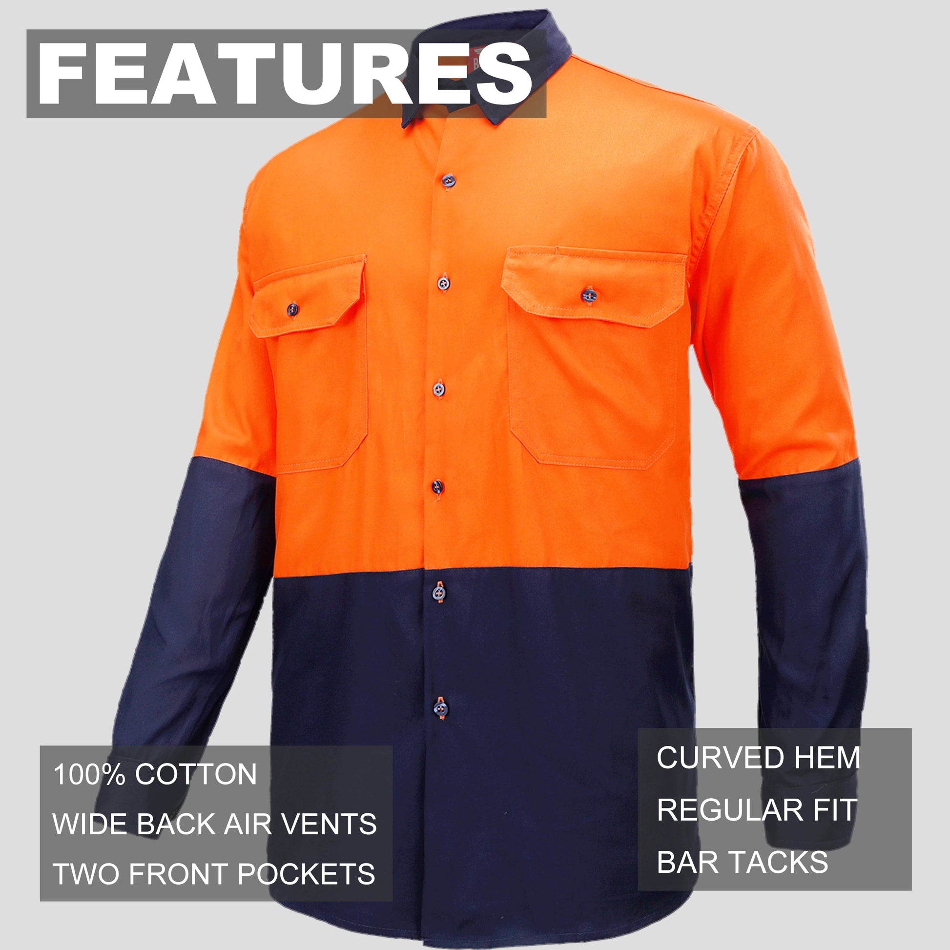 "Custom Hi Vis Long Sleeve Safety Shirt – Add Logo Printing & Embroidery | NS Promo - NS PROMO"