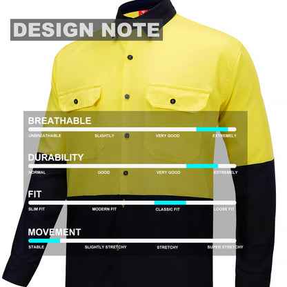 "Custom Hi Vis Long Sleeve Safety Shirt – Add Logo Printing & Embroidery | NS Promo - NS PROMO"