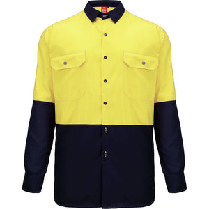 "Custom Hi Vis Long Sleeve Safety Shirt – Add Logo Printing & Embroidery | NS Promo - NS PROMO"