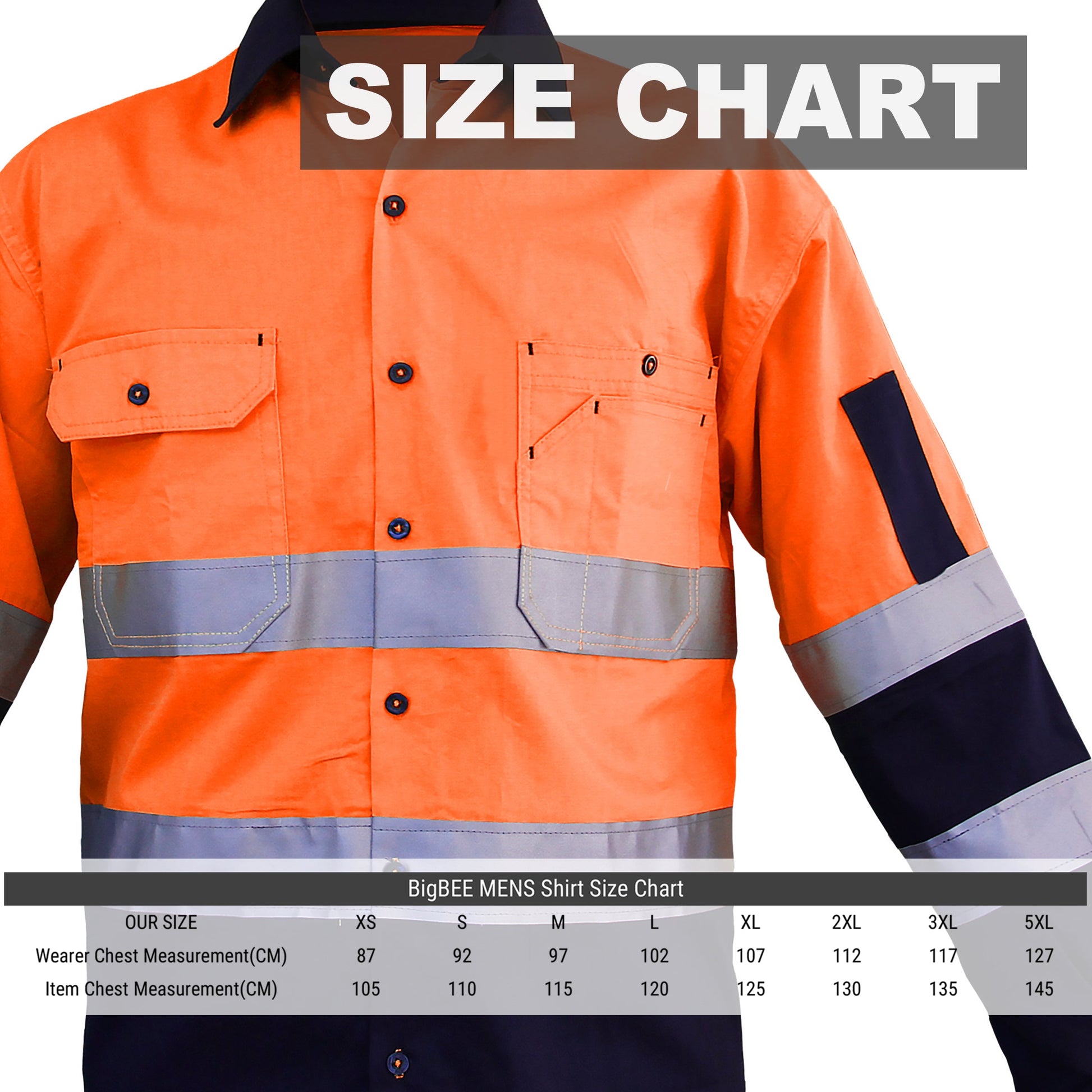 "Custom Hi Vis Work Shirt – Long Sleeve with Reflective Tape, Add Your Logo | NS Promo - NS PROMO"