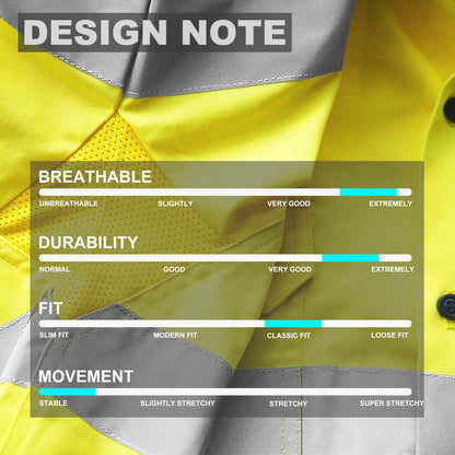 "Custom Hi Vis Work Shirt – Long Sleeve with Reflective Tape, Add Your Logo | NS Promo - NS PROMO"